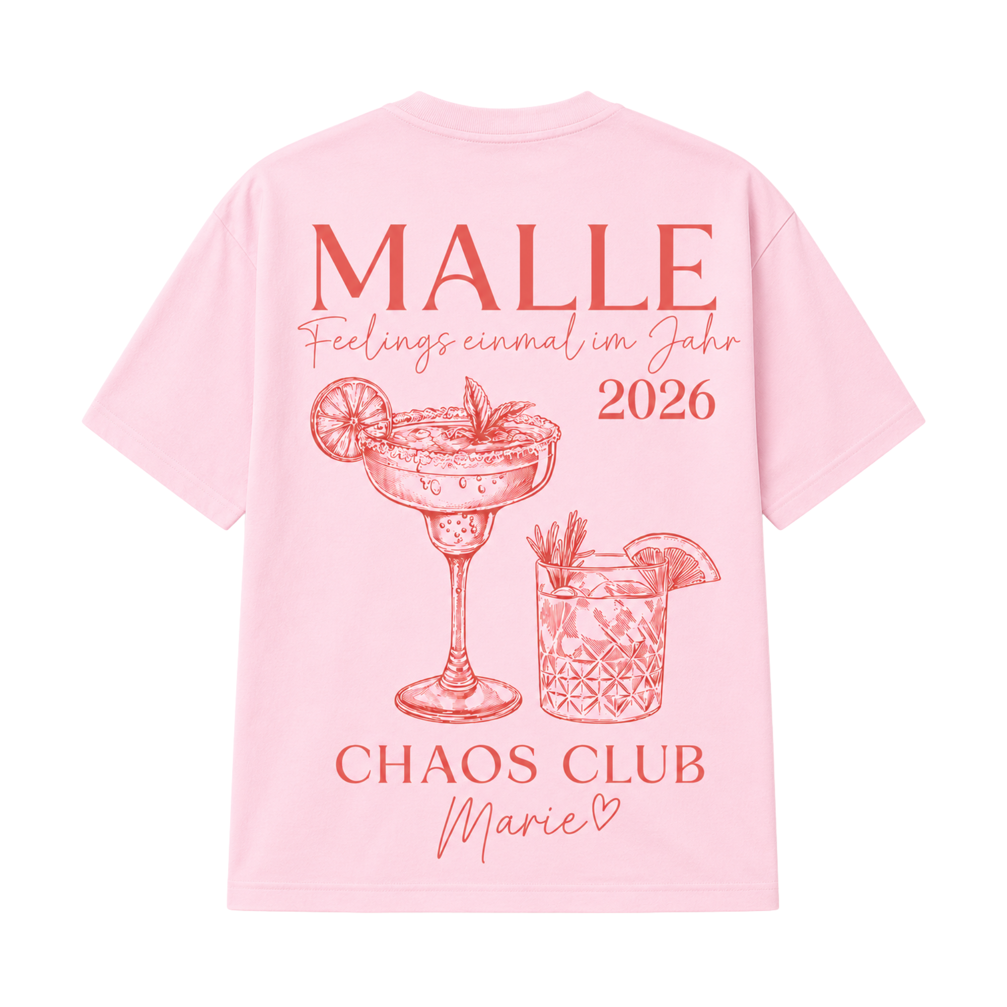MALLE Feelings einmal im Jahr Shirt | Chaos Club T-Shirt mit Wunschname