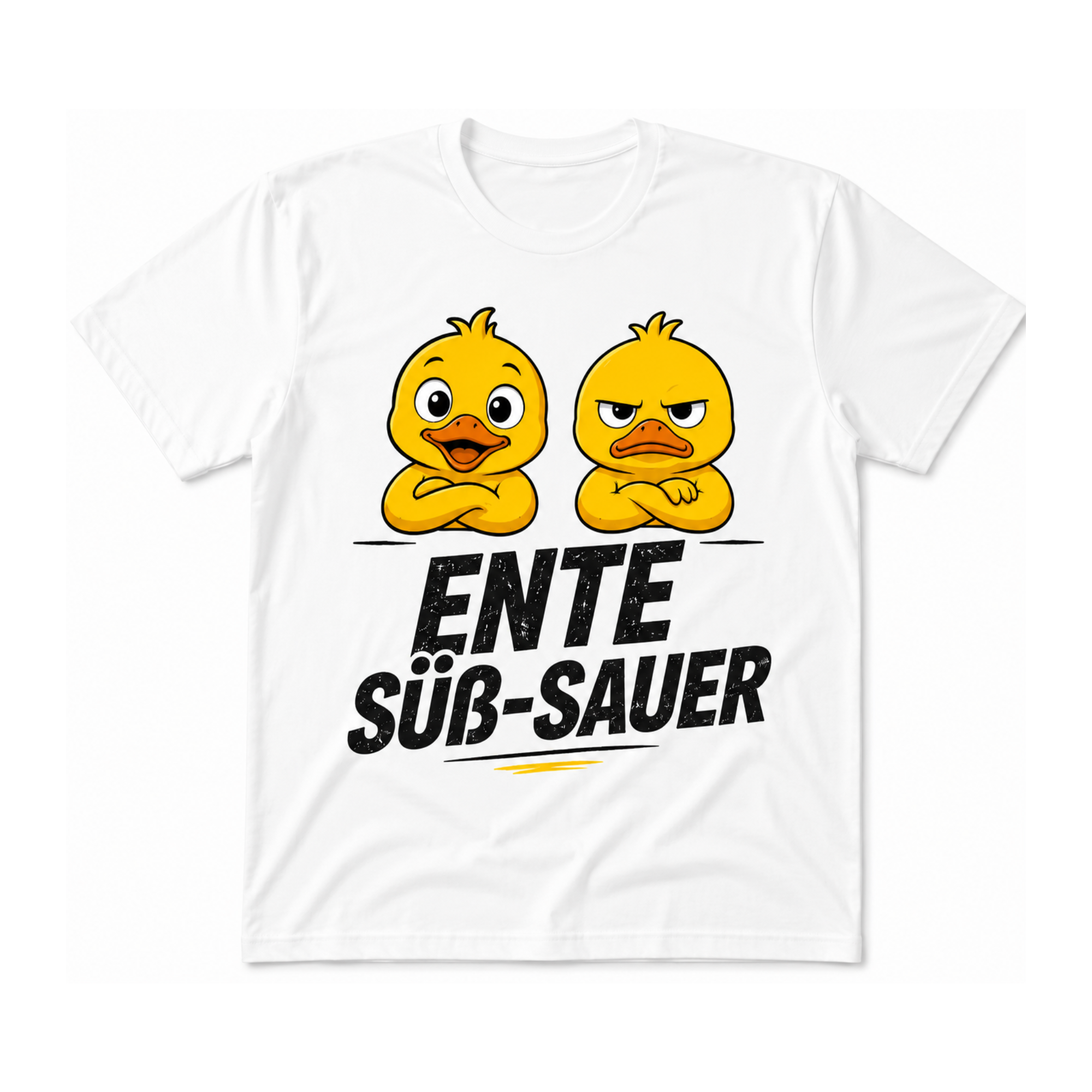 ENTE SÜß-SAUER | Lustiges Wortspiel T-Shirt mit Enten-Motiv