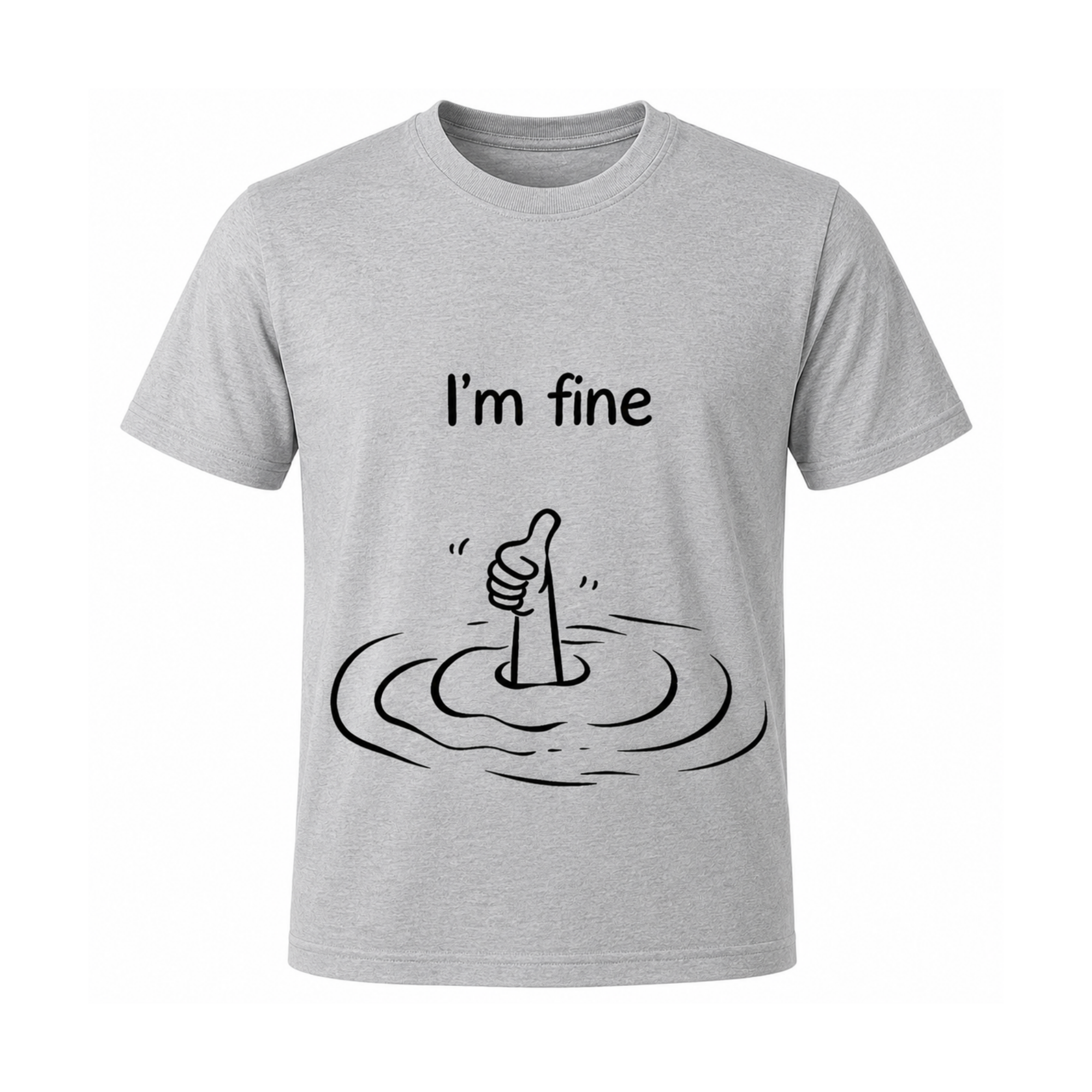 I'm Fine | Lustiges Statement T-Shirt mit schwarzem Humor