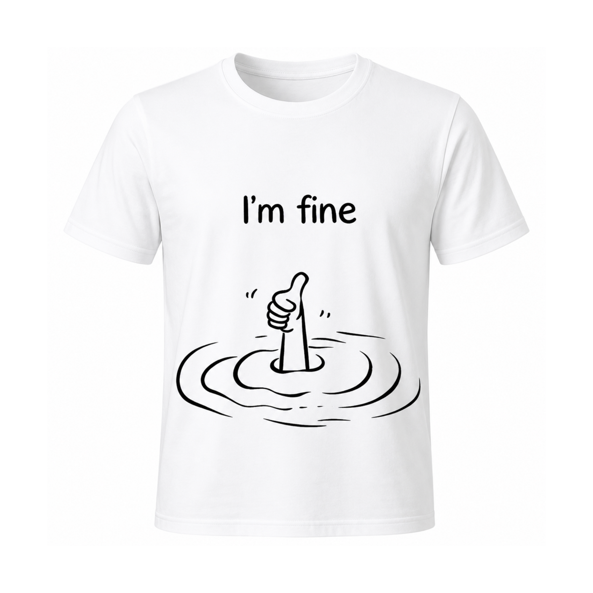 I'm Fine | Lustiges Statement T-Shirt mit schwarzem Humor
