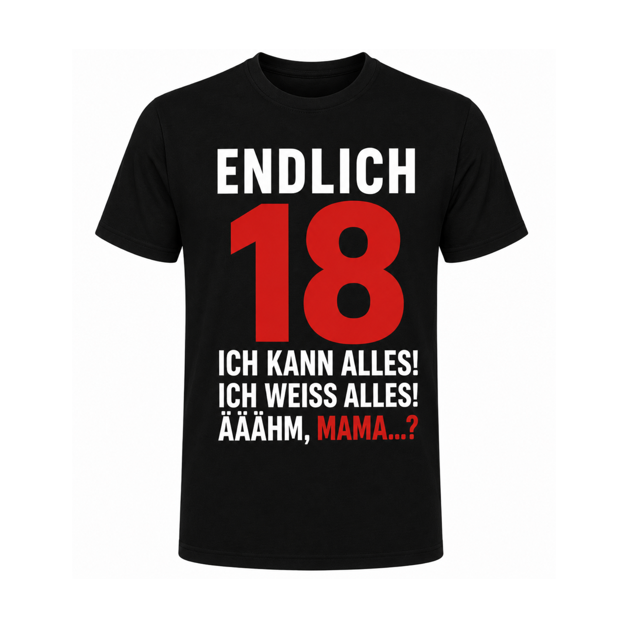 18. Geburtstag T-Shirt – Endlich 18 | Lustiges Geburtstagsshirt | Geschenk für Männer & Frauen