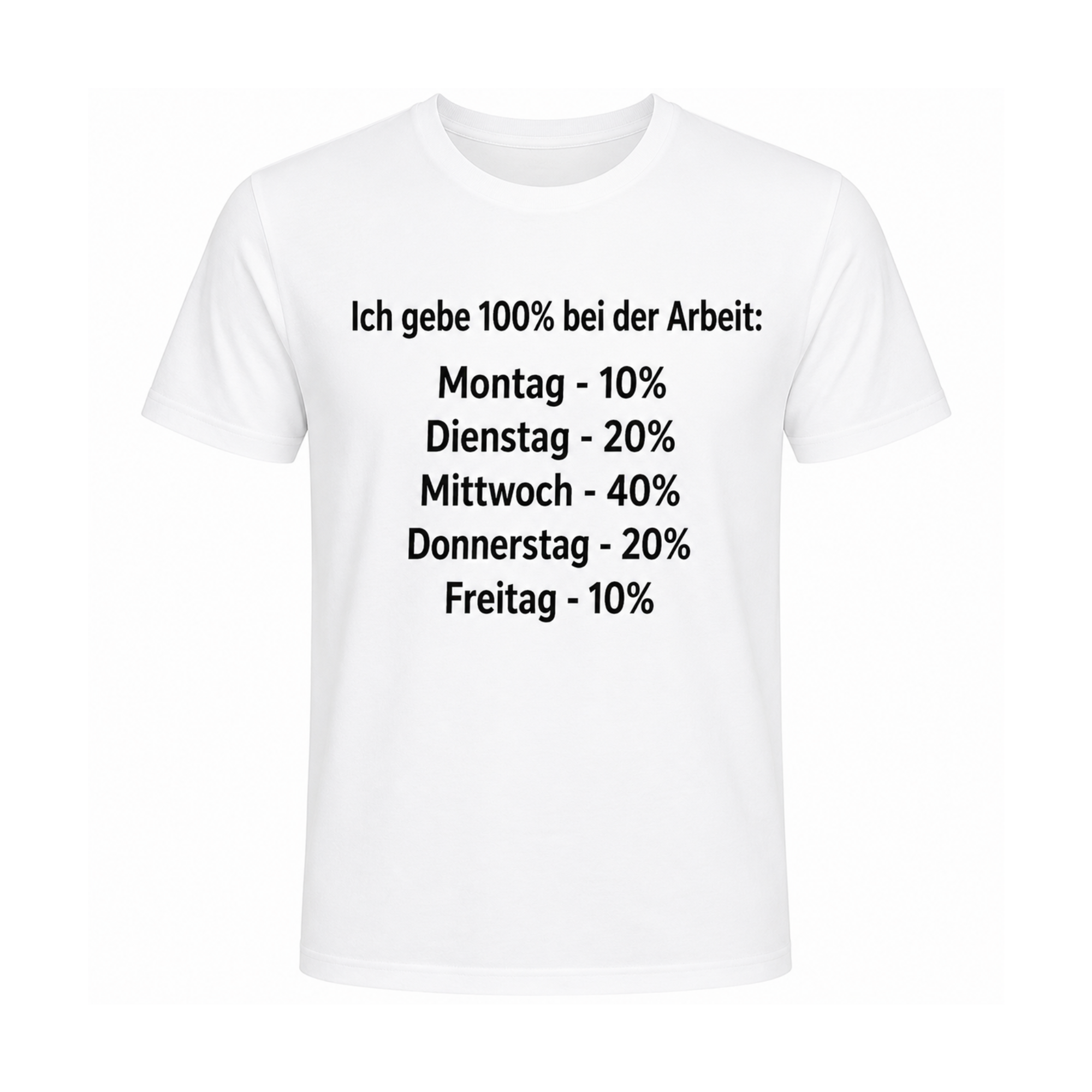 Lustiges Arbeit T-Shirt – Ich gebe 100% bei der Arbeit | Witziges Büro & Kollegen Spruchshirt
