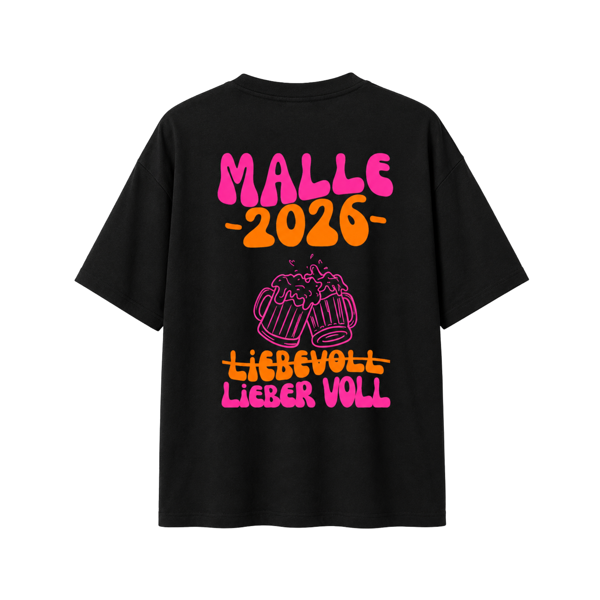 Malle 2026 T-Shirt "Lieber voll" – Lustiges Mallorca Partyshirt