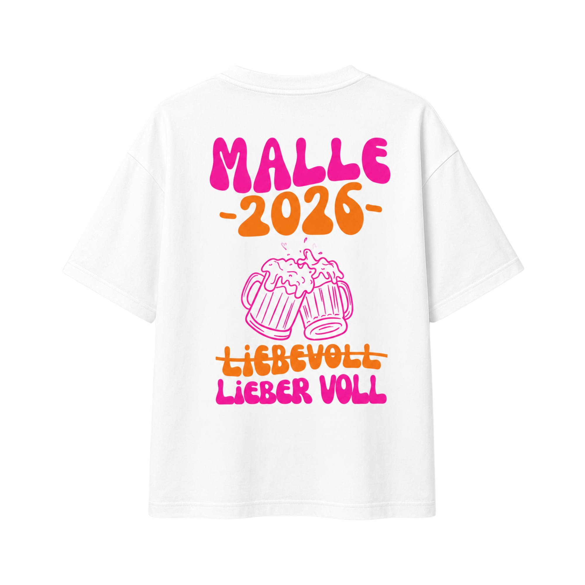 Malle 2026 T-Shirt "Lieber voll" – Lustiges Mallorca Partyshirt